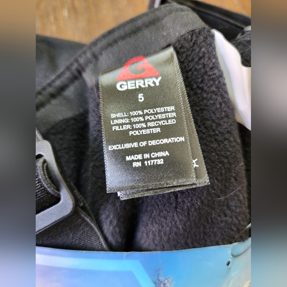 NWT Gerry Children's Insulated Snow Bib size Small in Black - Picture 2 of 3